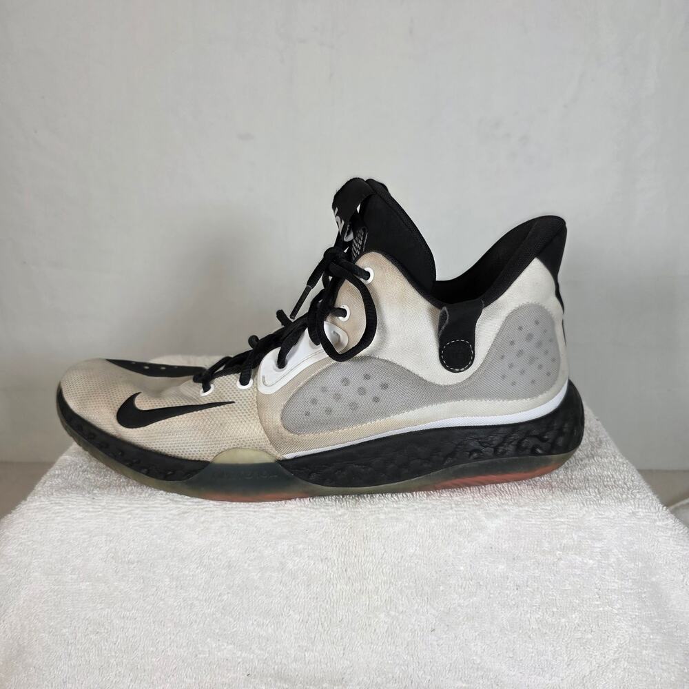 Nike KD Kevin Durant Basketball Shoes AT1200-100 Sneakers Men's 12 Black/White